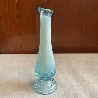 Vintage Fenton Opalescent Bud Vase 8”x2.5”