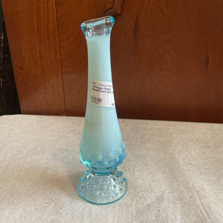 Vintage Fenton Opalescent Bud Vase 8”x2.5”