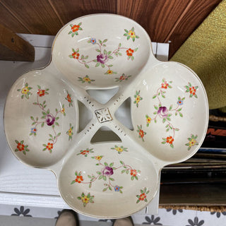 Flowered Japanese Sectioned Dish