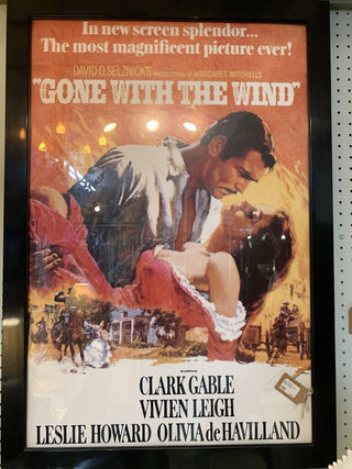 Gone with the Wind poster framed 28” x 39.5”