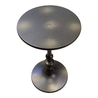 Orig. $210, Metalworks Zora Pedestal End table in Black Iron