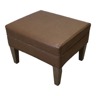 Faux Leather Footstool Ottoman