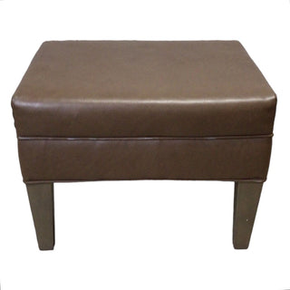 Faux Leather Footstool Ottoman
