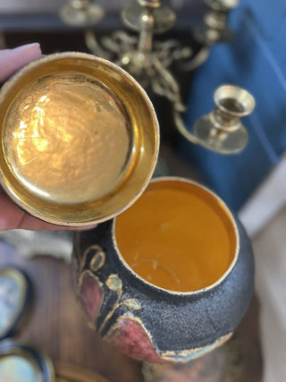 Vintage Hand Painted Ginger Jar 6"L x 6"W x 9"H