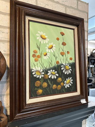 Daisy Painting Wooden Frame