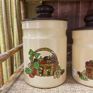 1970 Kromex Kitchen Strawberry Canisters (Set of 3)