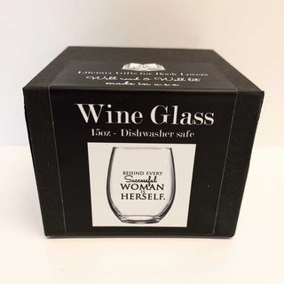 15oz Successful Woman Stemless Wine Glass Gift Set