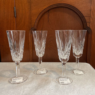 Waterford Lismore Flutes Set 1 of 4 7x1.5